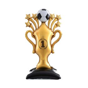 Patladı Gitti 81x150 cm Futbol Kupası Şeklinde Dev Folyo Gold Birincilik Kupa Balonu