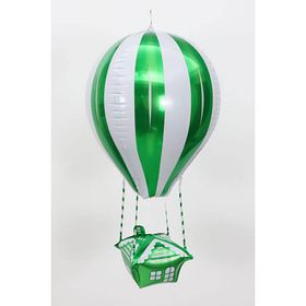 Patladı Gitti 88-28 cm 22 inç Uçan Balon Temalı Yeşil Folyo Balon