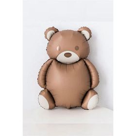 Patladı Gitti 89-72 cm Teddy Bear Retro Büyük Kahverengi Ayı Folyo Balon