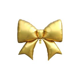 Patladı Gitti 98-75 cm Gold Kurdele Fiyonk Folyo Balon