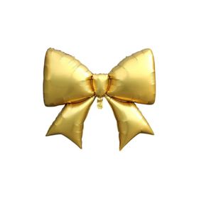 Patladı Gitti 98-75 cm Gold Kurdele Fiyonk Folyo Balon