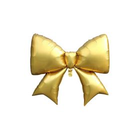Patladı Gitti 98-75 cm Gold Kurdele Fiyonk Folyo Balon