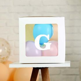 Patladı Gitti Ğ Harf Şeffaf Beyaz Kutu Bebek Çocuk Doğum Günü Süsleme ve Balon Kendin Yap Seti