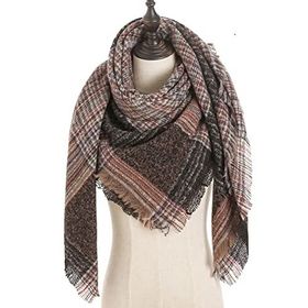 PATPOT Pashmina 3 Ekose 135x200 cm Yumuşak Kaşmir Kadın Şal Atkı