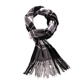 PATPOT Wrap R Ekose 190x32 cm Kaşmir Ekose Uzun Püskül Kadın Şal Atkı