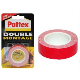 Pattex 1.5 m x 19 mm Çift Taraflı Montaj Bandı