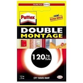 Pattex 1483609 1.5 mt 19 mm Double Çift Taraflı Double Montage Bant