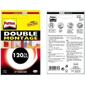Pattex 19 mm x 1.5 m Double Montaj Bandı