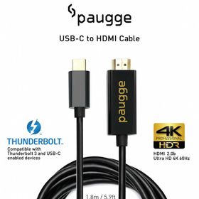 Paugge CHD20B-PRO 4K 60Hz HDR HDCP 2.2 DEX Mode Destekli USB C to HDMI 2.0b Kablo