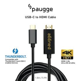 Paugge CHD20B-PRO 4K 60Hz HDR HDCP 2.2 DEX Mode Destekli USB C to HDMI 2.0b Kablo