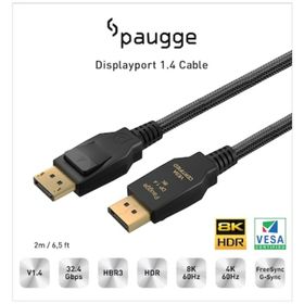 Paugge V1.4 Vesa DisplayPort Sertifikalı 32.40 Gbps Displayport Kablo
