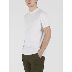 Paul & Shark 21411017-010 Beyaz Pamuklu Regular Fit Düz Kısa Kollu Erkek Tişört