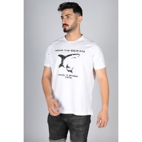 Paul & Shark 23411018-010 Beyaz Pamuklu Regular Fit Düz Kısa Kollu Erkek Tişört