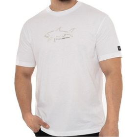 Paul & Shark 23411198-010 Beyaz Marka Logo Detaylı Regular Fit Kısa Kollu Erkek Tişört