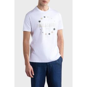 Paul & Shark 24411044-010 Beyaz Pamuk Regular Fit Bisiklet Yaka Erkek Tişört