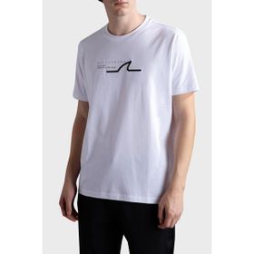 Paul & Shark 24411053-010 Beyaz Marka Logolu Pamuklu Normal Kalıp Günlük Erkek Tişört