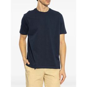 Paul & Shark 25411047-013 Lacivert Regular Fit Yuvarlak Yaka Marka Logo İşlemeli Pamuklu Kısa Kollu Erkek Tişört