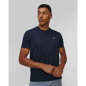 Paul & Shark 99311005-013 Lacivert Regular Fit Ribanalı Yakalı Metalik Logo Detaylı Pamuklu Kısa Kollu Erkek Tişört