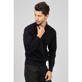 Pave 4358104 Lacivert Polo Yaka Yün Erkek Kazak
