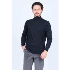 Pave 4533090 Koyu Lacivert Yarım Balıkçı Triko Yün Erkek Kazak