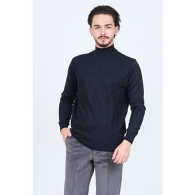 Pave 4533090 Koyu Lacivert Yarım Balıkçı Triko Yün Erkek Kazak