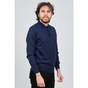 Pave 4538004 Saks Polo Yaka Yün Erkek Kazak