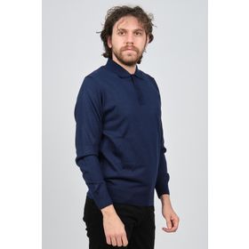 Pave 4538004 Saks Polo Yaka Yün Erkek Kazak