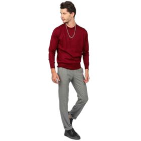 Pave 4538103 Bordo Bisiklet Yaka Yün Erkek Kazak