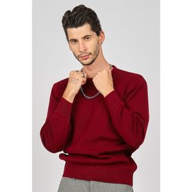 Pave 4538103 Bordo Bisiklet Yaka Yün Erkek Kazak