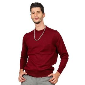 Pave 4538103 Bordo Bisiklet Yaka Yün Erkek Kazak