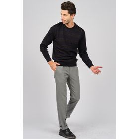Pave 4539153 Lacivert Desenli Yünlü Erkek Kazak