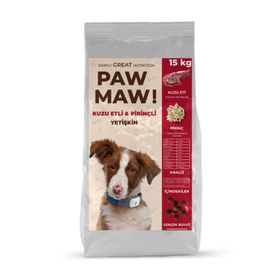 Paw Kuzu Etli ve Pirinçli Yetişkin 15 kg Köpek Maması