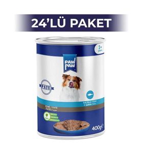 Paw Paw Pate Balıklı Yetişkin 400x24 gr Köpek Konserve Maması