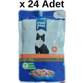 Paw Paw Somonlu 24x85 gr Yaş Kedi Mama