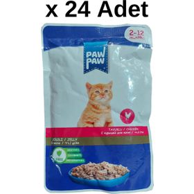 Paw Paw Tavuklu Yavru Yaş 24x85 gr Kedi Mama