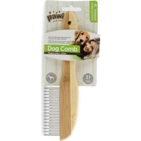 Pawise 11471 Ahşap Saplı Keçe Açıcı 21 Pinli Köpek Fırçası