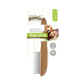 Pawise 11472 Ahşap Saplı Keçe Açıcı 31 Pinli Köpek Fırçası