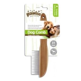 Pawise 11472 Ahşap Saplı Keçe Açıcı 31 Pinli Köpek Fırçası