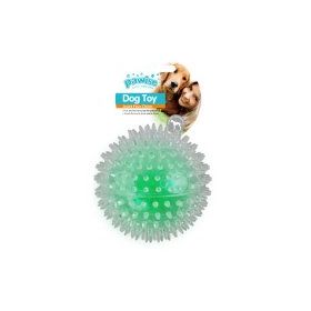 Pawise 12 cm Karışık Renkli Köpekler için Işıklı Şeffaf Plastik Top