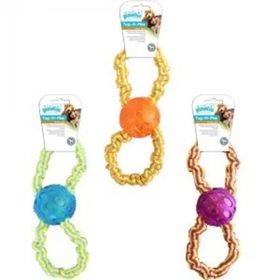 Pawise 14538 30 cm Top Çapı 8 cm Çift İpli Top Köpek Çekiştirme İpi
