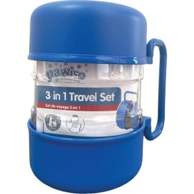 Pawise 3 in 1 12.5x12.5x17 cm Kedi ve Köpekler için Seyahat Seti