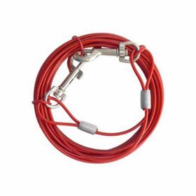 Pawise 4 mm 4.5 mt Köpekler için Çelik Bahçe Bağlama Halatı