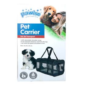Pawise 43x25x25 cm Siyah Kumaş Kedi ve Köpek Taşıma Çantası