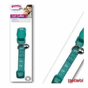 Pawise Çapa Desenli Yeşil 20 cm-30 cm Kedi Tasması