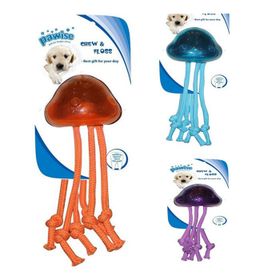 Pawise Denizanası 9,5x9.5x7 cm Köpekler İçin İpli Oyuncak