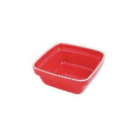Pawise Dog Square Ceramic Bowl 550 ml Kırmızı Mama ve Su Kabı