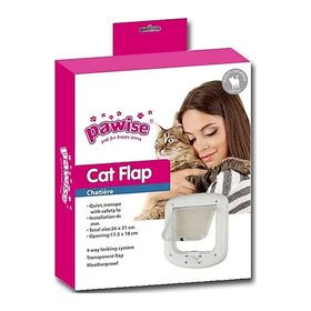 Pawise Dört Yollu Beyaz 23x26 cm Kedi Kapısı