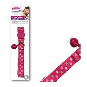 Pawise Puantiyeli Pembe 30 cm Kedi Boyun Tasması