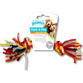 Pawise Renkli Düğümlü İp Kemik 22 cm Köpek Oyuncakları