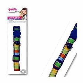 Pawise Şerit Desenli Mavi 30 cm Kedi Boyun Tasması
